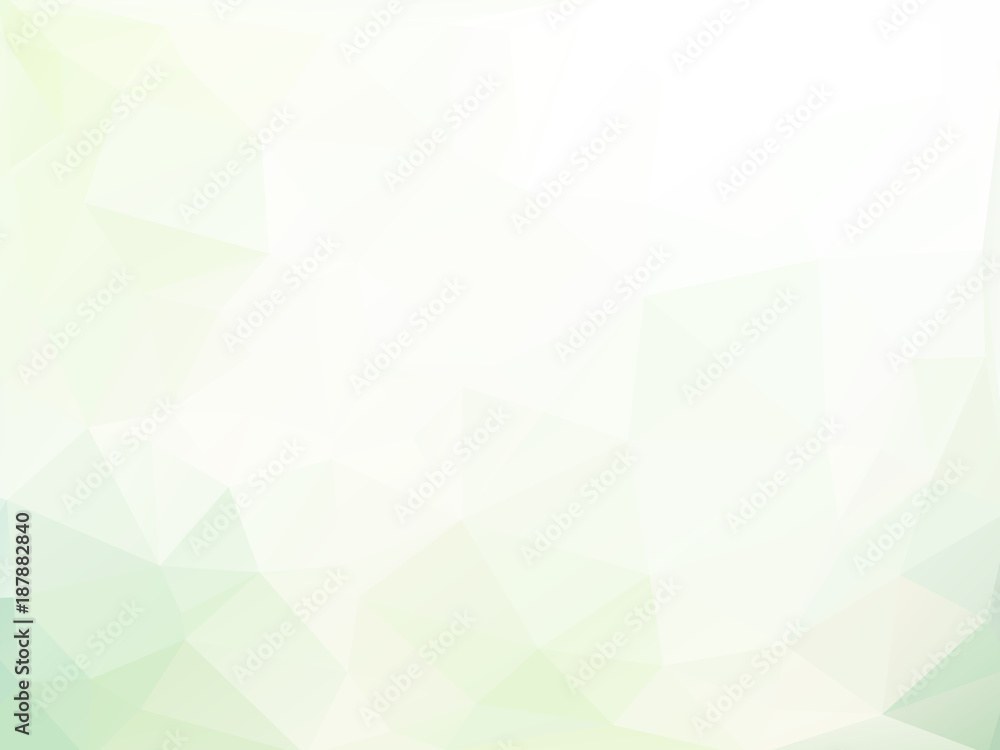 Obraz premium light soft green triangular geometric background
