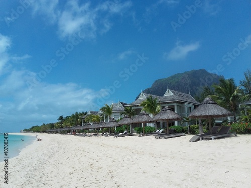 Wei  er Strand in Le Morne  Mauritius