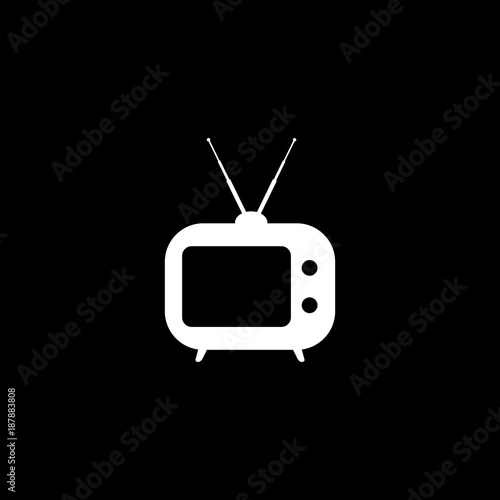 Retro tv vector icon