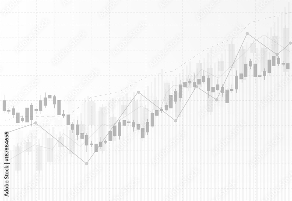 Business candle stick graph chart of stock market investment trading on white background design. Bullish point, Trend of graph. Vector illustration Business candle stick graph chart of stock market investment trading on white background design. Bullish point, Trend of graph. Vector illustration