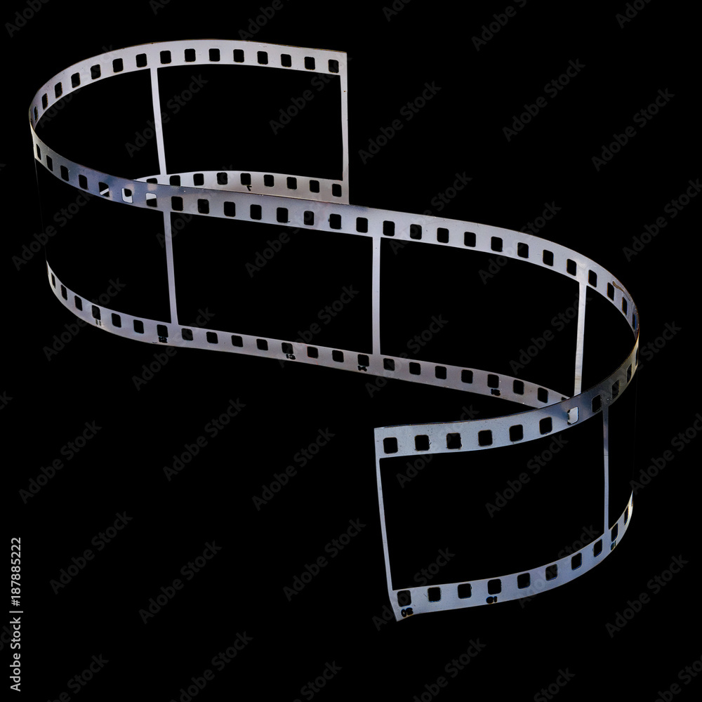 isolated image of photographic film closeup