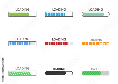 progress loading bar set