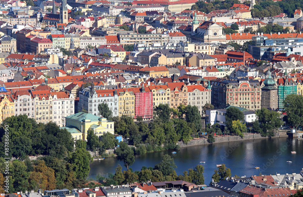 Panoramic View of Prague the capital of Czech Republic