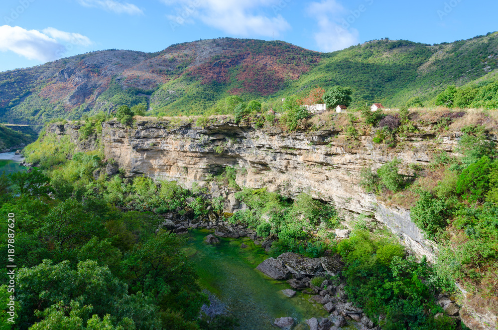 Canyon of river Moraca, mountain landscape, Montenegro