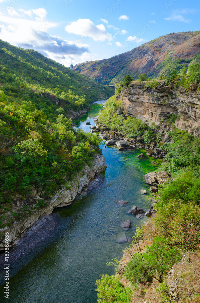 Canyon of river Moraca, mountainous landscape, Montenegro