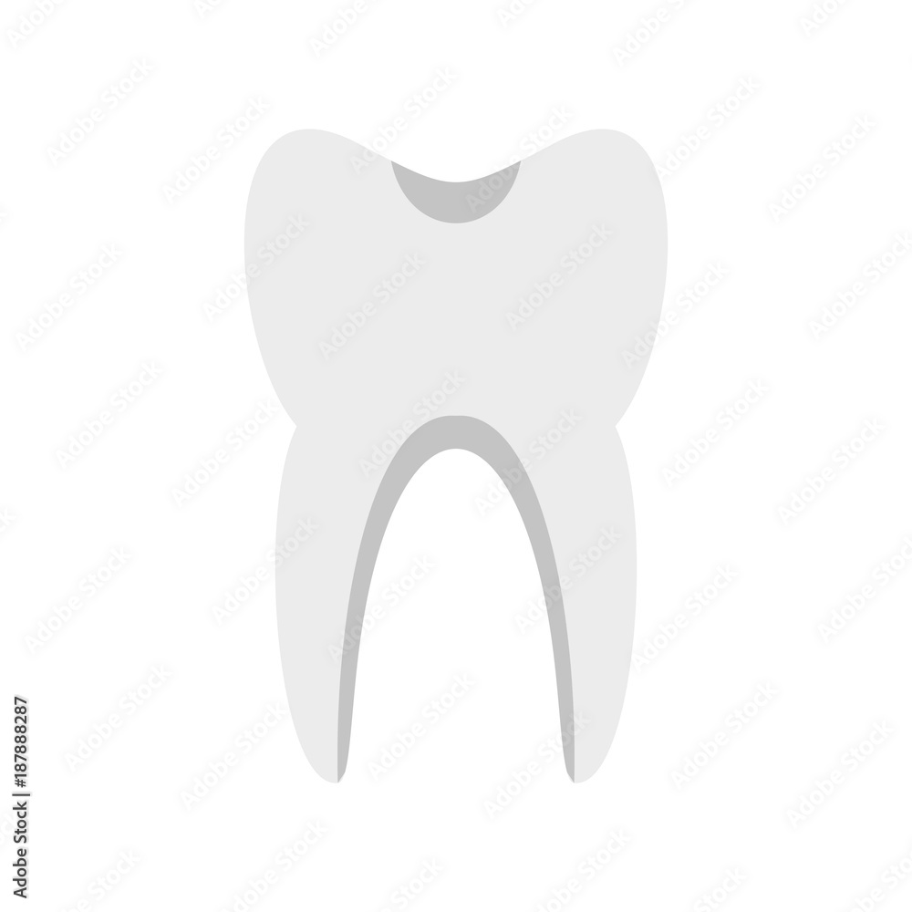 Tooth icon, flat style Tooth icon, flat style