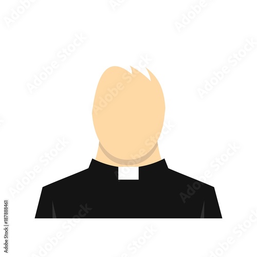 Priest icon, flat style