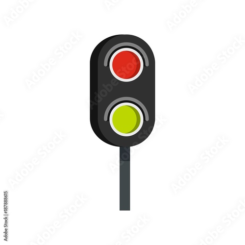 Semaphore trafficlight icon, flat style