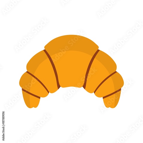 Fotobehang Croissant icon, flat style