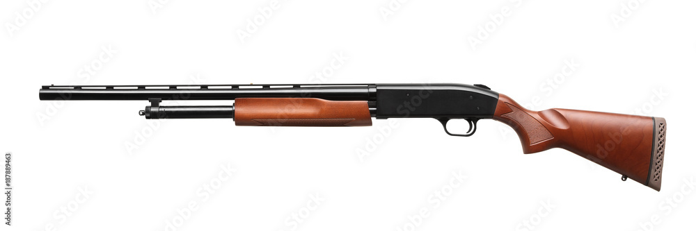 Shotgun isolated on white Shotgun isolated on white