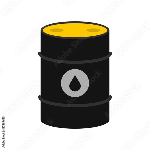 Oil icon, flat style