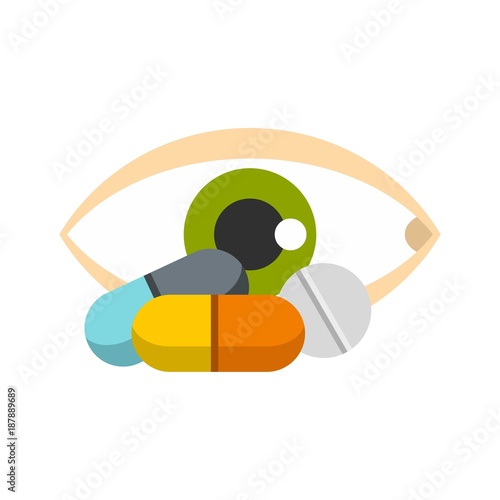 Eye icon, flat style