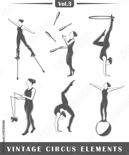 Set of elements of the circus