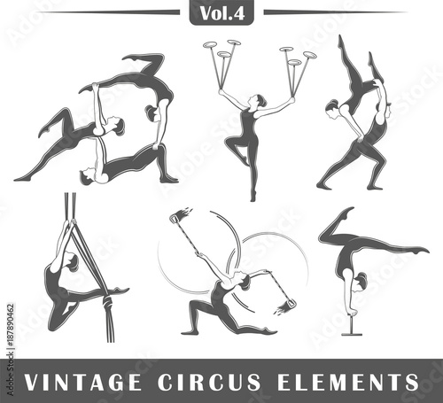 Set of elements of the circus