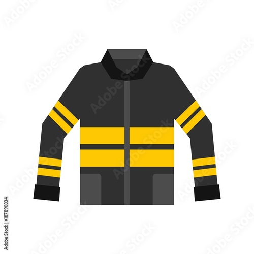 Black and yellow firefighter jacket icon