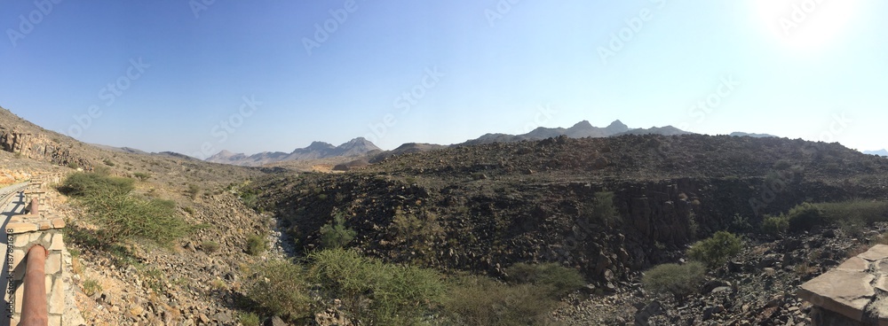 View of Jebel Shams from Al Hoota Cave, Oman