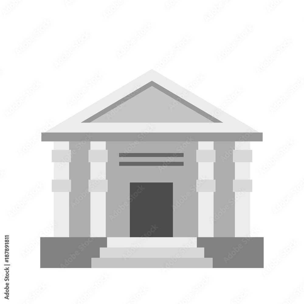 Colonnade icon, flat style Colonnade icon, flat style
