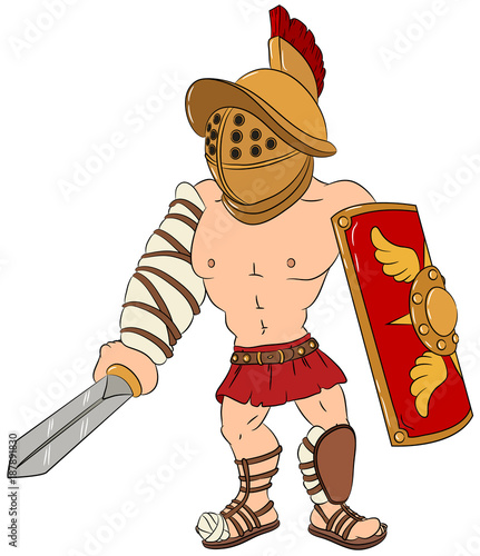 Römischer Gladiator - Vektor-Illustration