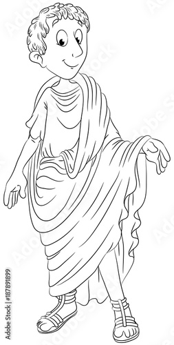 Römer mit Toga - Vektor-Illustration