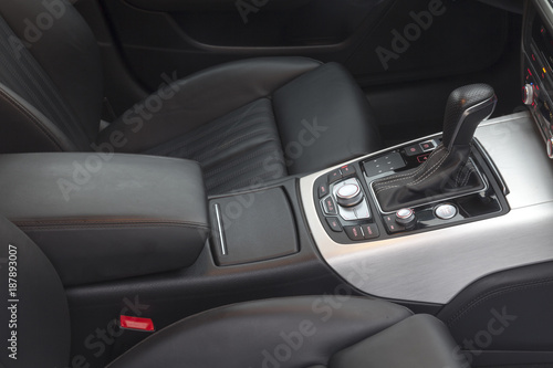 gear lever in the modern car, detail Interior © srki66