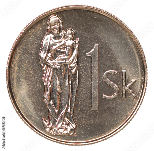 Slovak koruna coin photo