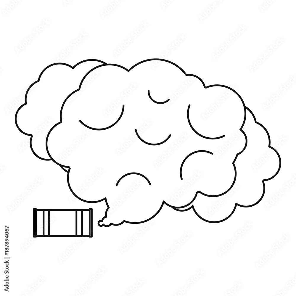 Tear gas icon, outline style Tear gas icon, outline style
