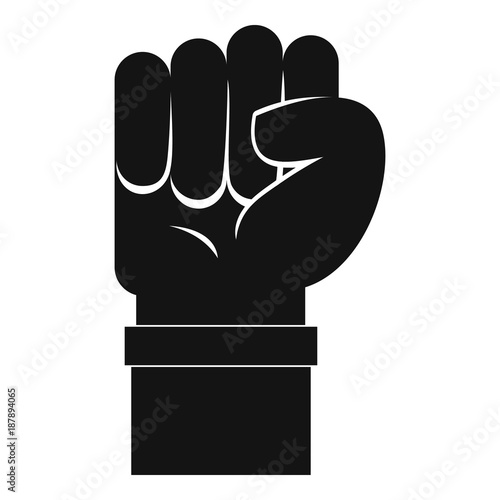 Fist icon, simple style