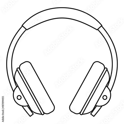 Headphone icon, outline style