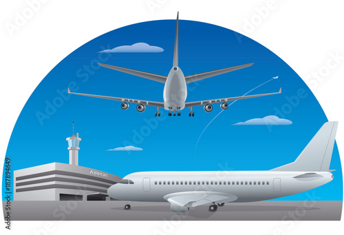 airport and airplanes