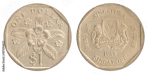 Photography Singaporean dollar coin