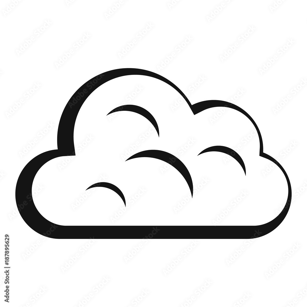 Big cloud icon, simple style Big cloud icon, simple style