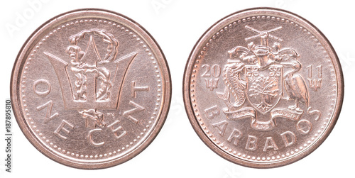 Barbados cent coin
