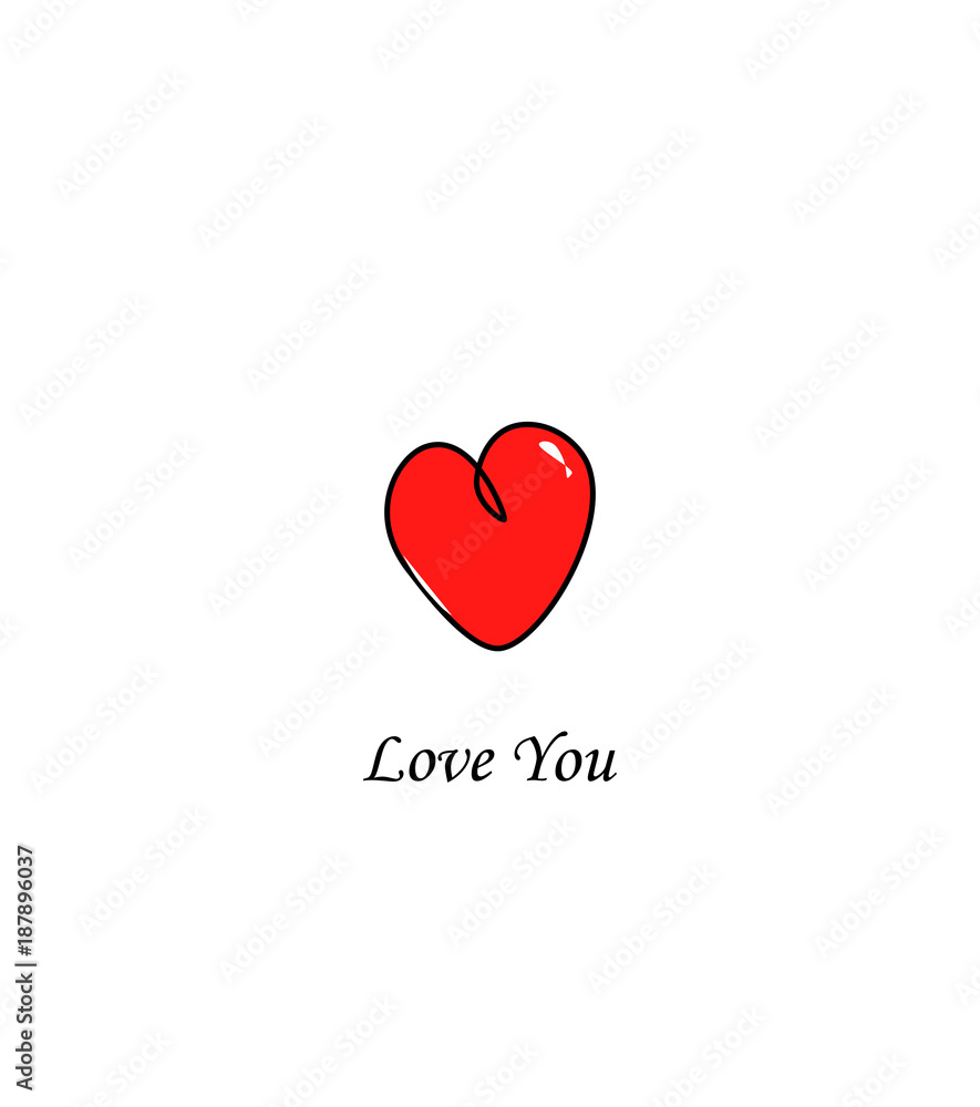 Red Heart Love You