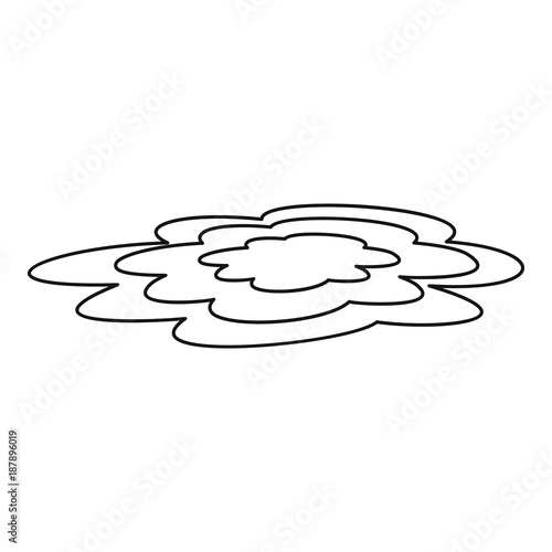 Water puddle icon, outline style