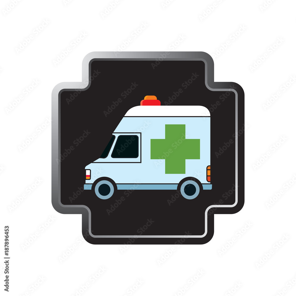 Fototapeta premium vector icon with ambulance