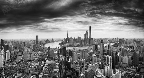 Shanghai skyline and cityscape photo