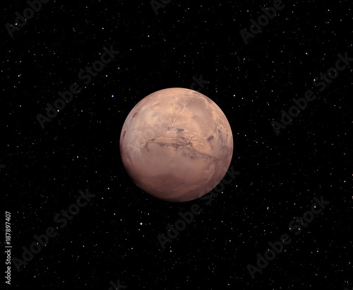 Fototapeta Naklejka Na Ścianę i Meble -  Planet Mars - Elements of this Image Furnished By Nasa