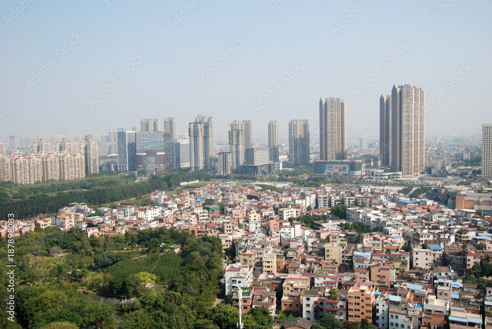 View of Foshan city, China from the top