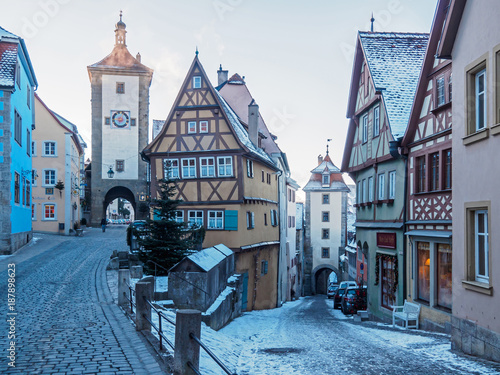 Rothenburg ob der Tauber, Plönlein im Winter photo