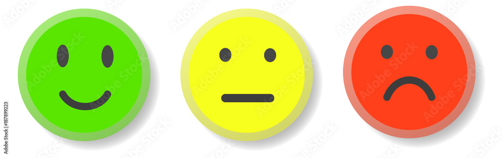 set of 3 smileys expressing different emotions set of 3 smileys expressing different emotions