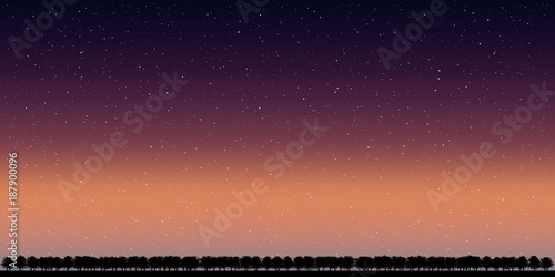Landscape night sky Vector