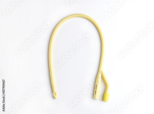 foley's catheter on the white table