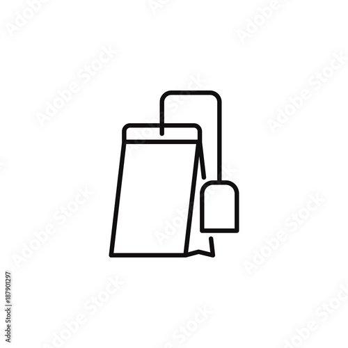 Line icon of tea bag