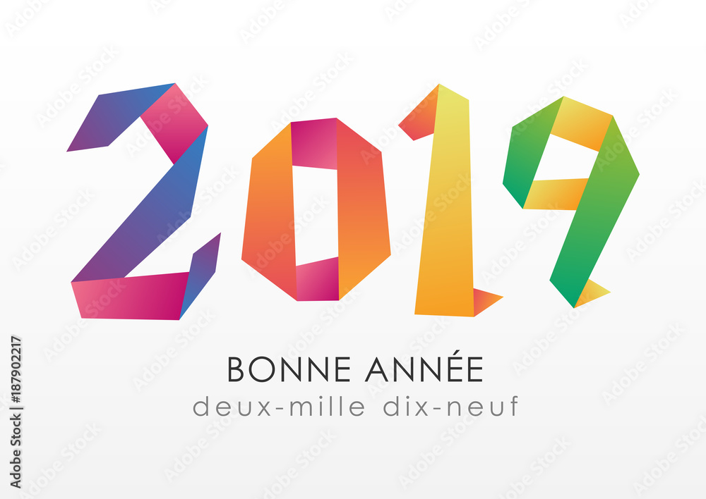 Bonne Année 2019 - obrazy, fototapety, plakaty 