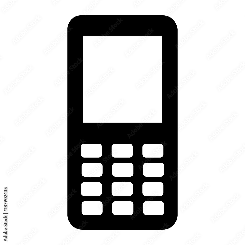 Cellphone with physical buttons. Mockup. Vector icon. Cellphone with physical buttons. Mockup. Vector icon.