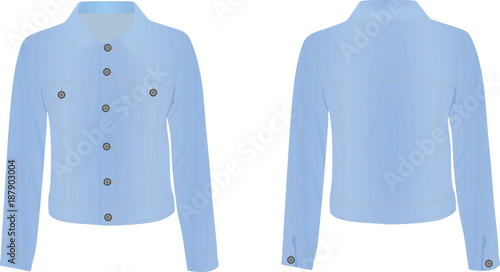 Blue jacket. vector illustration