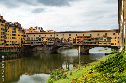 Famous Ponte Vecchio bridge in Florence, Italy