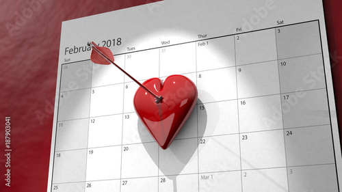 Valentine's Day Calendar 2018 - Angle 2