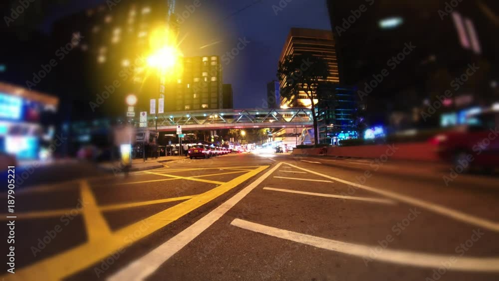 Time Lapse.The Evening Streets of Hong Kong. Time Lapse.The Evening Streets of Hong Kong.