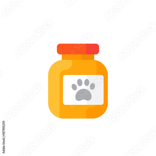 Pet food vector icon